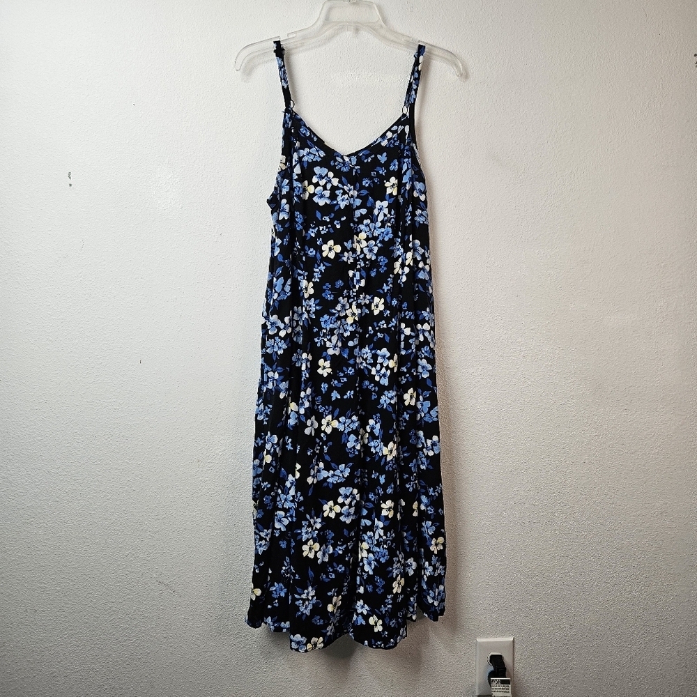 Torrid Midi Challis Sleeveless Trapeze Dress Size 0/ Large - Picture 7 of 13